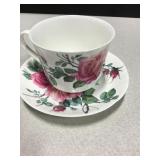 English Rose Kirkham Fine China Tea Cup / Saucer