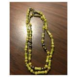 Vintage Green Bead Necklace