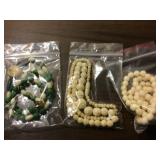 Lot of 3 Necklaces Looks Like Carved Bone