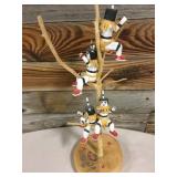 Carved Native Clown Kachina Tree art