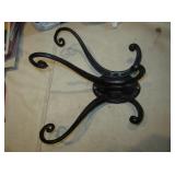 9" Cast Iron 3-Coat Rack