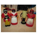 4 Plastic S/P, Black Americana, Mr. Peanut