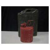 Vtg US Army 5 Gal Fuel Can & Eagle 1 Gal Fuel Can