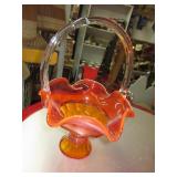 Amberina Glass Candy Dish