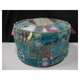 Tassel Top w/ Beads Hassock - 20" x 13"