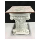 16.5" Ceramic Plant Pedestal w/ Floor Tile Top