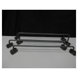 Lot Of 4 Cast Iron SW Towel Racks 27" Total Width