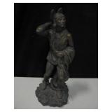 Bronze-Washed Ceramic NA Warrior Sculpture