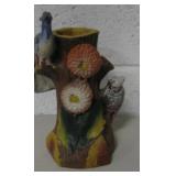 9" Mexico Ceramic Vase w/ Birds & Flowers