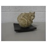 Wolf Candle w/ Ceramic Plate Base 4" Tall