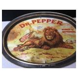 Vtg Dr. Pepper Lion Oval Tray 14.5" x 11.5"
