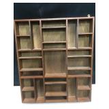 Vtg Wood Wall Hanging Shadowbox 18" x 15.5"