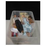 Small Tub Of Assorted Barbie Dolls & Other Toys