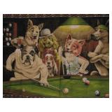 54" x 38" Vintage Dogs Playin Poker Wall Tapestry