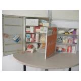 Lot Of 2 Metal First Aid Kits w/ Contents