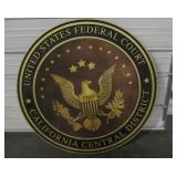 32" Diameter Composite US Federal Court CA Sign