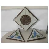 Mid-Century Modern Burwood Arabesque Clock Set