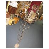 64" Metal Feather in Stone Sculpture