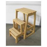 Wood Stool w/ Hide-Away Steps - 23.5" Tall