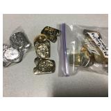 Lot Of 10 Metal Belt Buckles - Ready For Mountings