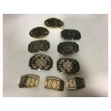 Lot Of 10 Metal Belt Buckles - Ready For Mountings