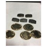 Lot Of 10 Metal Belt Buckles - Ready For Mountings