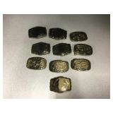 Lot Of 10 Metal Belt Buckles - Ready For Mountings