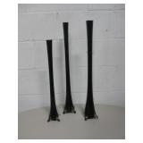 3 Tall Glass Bud Vases - 23.5" Tallest