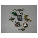 Lot Of 10 Fashion Brooches