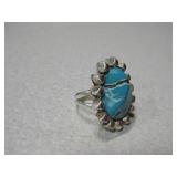 SW Sterling Silver w/ Stones Ring - Hallmarked