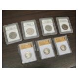Slabbed Susan B Anthony $1 & Kennedy 50c Coins