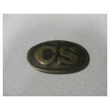 Confederate States Ammo Satchel Brass plate