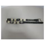 SW Leather Belt w/ Carved Bone & Conchos