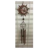 32" Copper Washed Metal Sun Motif Wind Chime