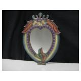 Wood Framed Indonesian Mirror 11" x 16"