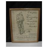 17.5" X 21.5" 1919 Victory  AD