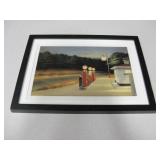 Edward Hopper Mobil Gas Framed Print