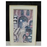 15.5" X 24" Framed Watercolor