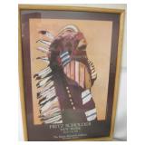 Framed Fritz Scholder Poster - 25" x 36"