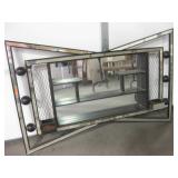 Mid-Century Modern Wall Hanging Shelves w/ Mirrors