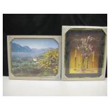 2 Framed Floral 16" x 20" Prints