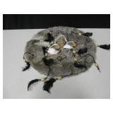 16" Animal Fur w/ Native Motif Wall Decor