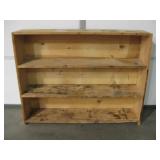 Rustic Pine Wood Shelf Unit - 49" x 11" x 38"