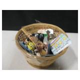 Basket Of Assorted Refrigerator Magnets