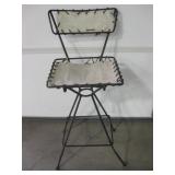 Metal Stool w/ Canvas Seat & Back 25" Seat Height