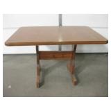 Small Wood Dining Table w/ Trestle Base