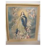 Framed Religious Print - 23.5" x 27.5"