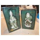 Lot of 2 Fitz& Floyd Porcelain Christmas Ornaments