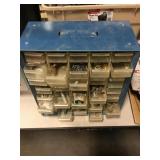 13x14x6 " Blue Metal Hardware Cabinet
