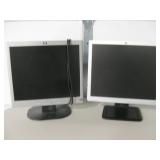 2 HP 17" Flat Screen Computer Monitors